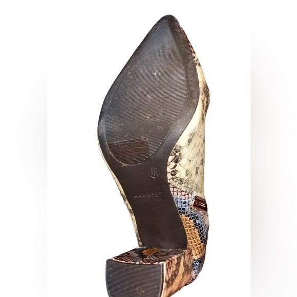 Bamboo Bellflower-41 Snake print tall boots 8.5 - Picture 3 of 5